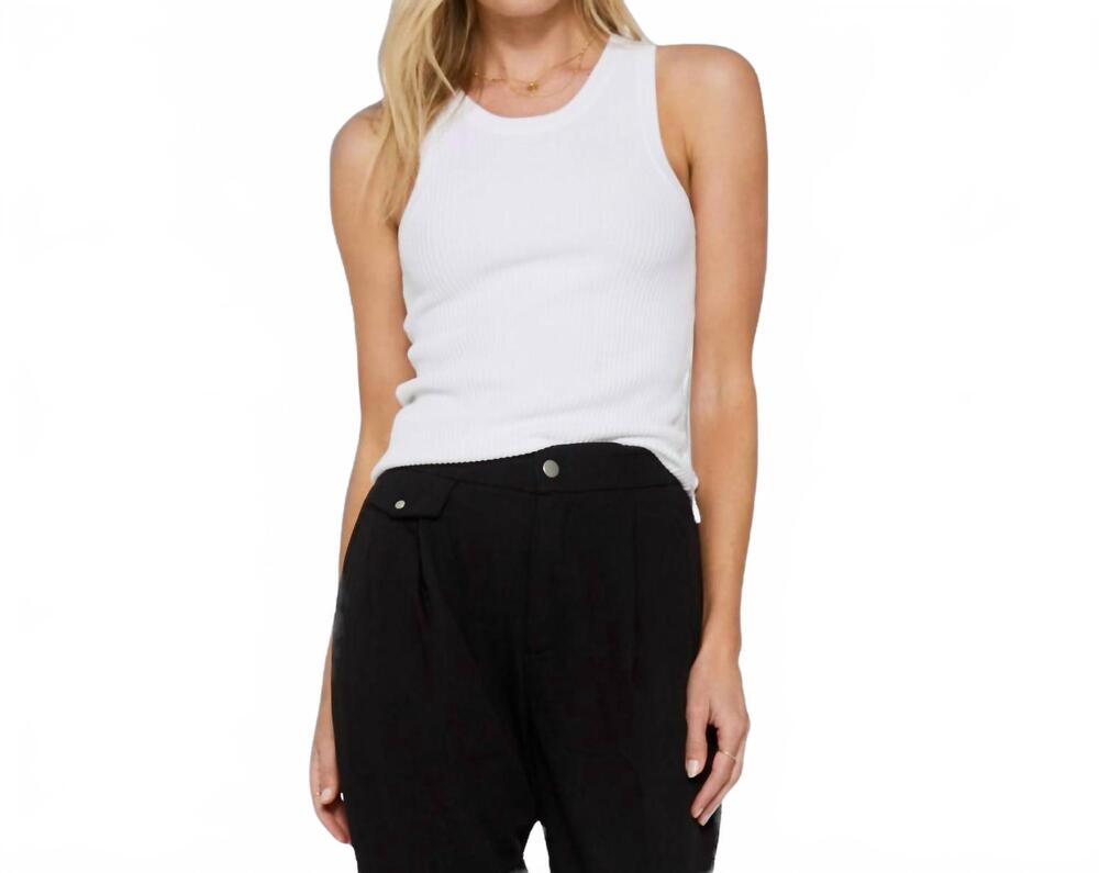NEW ANOTHER LOVE cora rib tank top in white